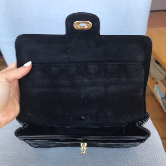 Vintage Black Patent Leather Shoulder Bag - Picture 6 of 8
